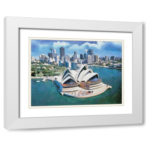 Travel Destination around the World XII White Modern Wood Framed Art Print with Double Matting by Medeiros, Celito