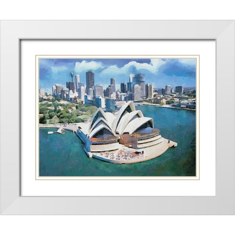 Travel Destination around the World XII White Modern Wood Framed Art Print with Double Matting by Medeiros, Celito