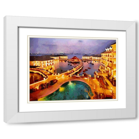 Travel Destination around the World XIII White Modern Wood Framed Art Print with Double Matting by Medeiros, Celito