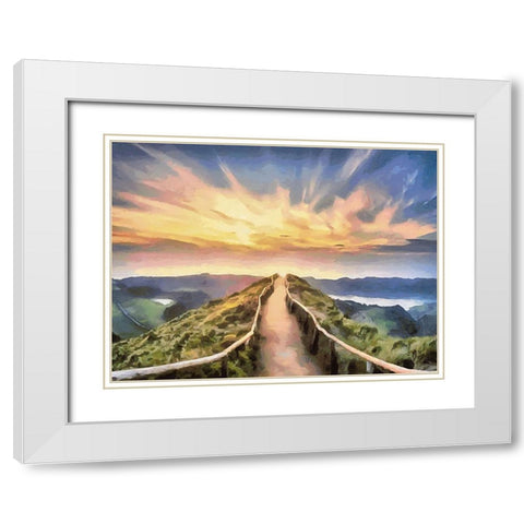 Travel Destination around the World XVIII White Modern Wood Framed Art Print with Double Matting by Medeiros, Celito