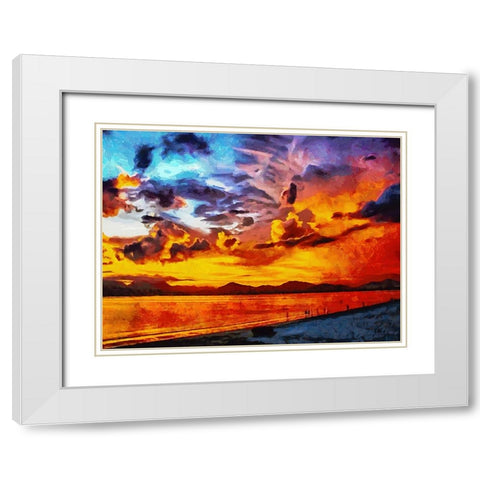 Travel Destination around the World XXIII White Modern Wood Framed Art Print with Double Matting by Medeiros, Celito