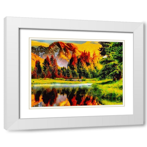 Travel Destination around the World XXVIII White Modern Wood Framed Art Print with Double Matting by Medeiros, Celito