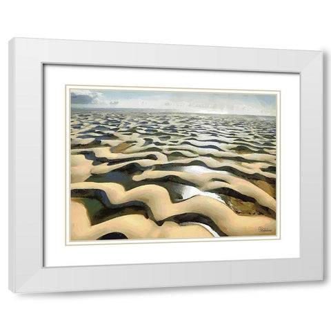 Travel Destination around the World XXXVIII White Modern Wood Framed Art Print with Double Matting by Medeiros, Celito