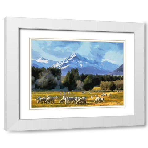 Travel Destination around the World XLIII White Modern Wood Framed Art Print with Double Matting by Medeiros, Celito