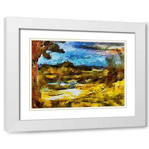 Collectio of Bloomin and Autumn Trees XXIX White Modern Wood Framed Art Print with Double Matting by Medeiros, Celito