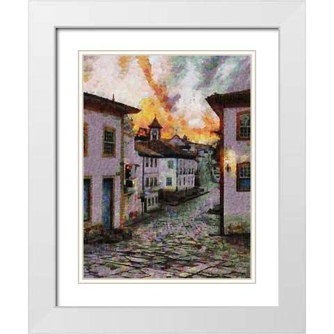 Atmosphere in Southern Cities XIII White Modern Wood Framed Art Print with Double Matting by Medeiros, Celito