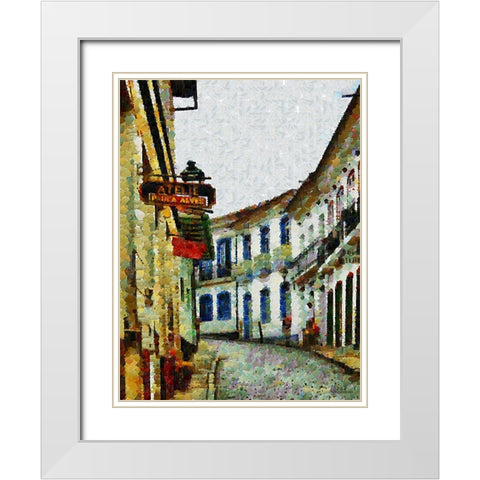 Atmosphere in Southern Cities XXI White Modern Wood Framed Art Print with Double Matting by Medeiros, Celito