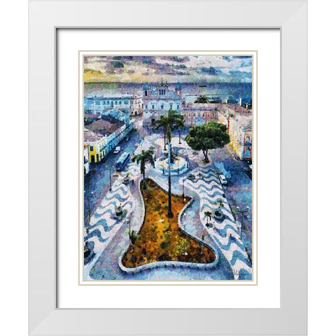 Atmosphere in Southern Cities XXII White Modern Wood Framed Art Print with Double Matting by Medeiros, Celito