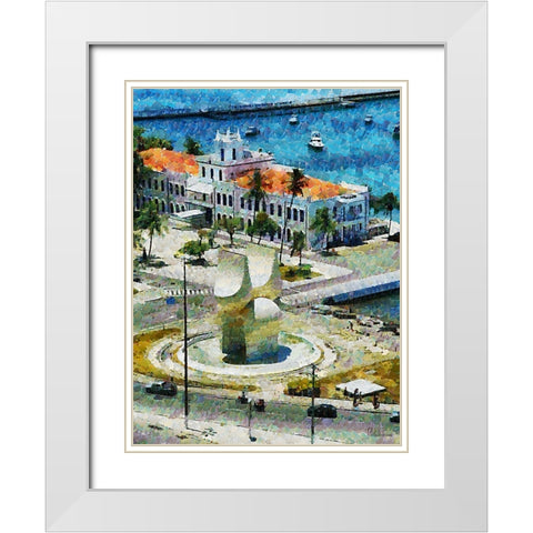 Atmosphere in Southern Cities XXIII White Modern Wood Framed Art Print with Double Matting by Medeiros, Celito
