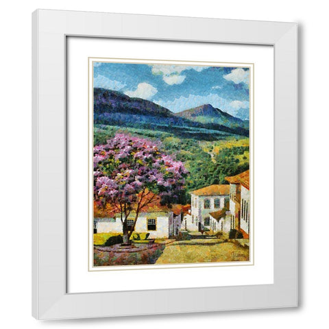 Atmosphere in Southern Cities XXV White Modern Wood Framed Art Print with Double Matting by Medeiros, Celito