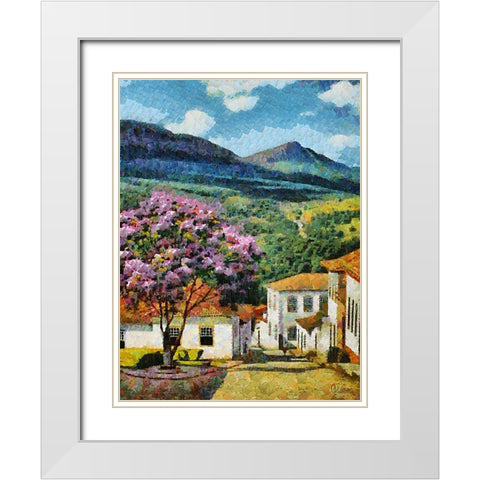 Atmosphere in Southern Cities XXV White Modern Wood Framed Art Print with Double Matting by Medeiros, Celito