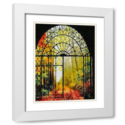 The Gate is open White Modern Wood Framed Art Print with Double Matting by Medeiros, Celito