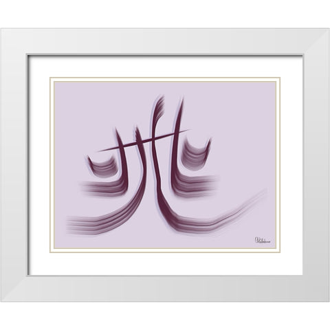 Chinese Characters III White Modern Wood Framed Art Print with Double Matting by Medeiros, Celito
