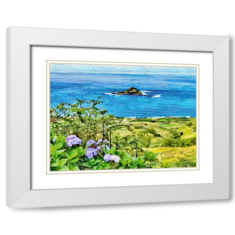 View of the Coast III White Modern Wood Framed Art Print with Double Matting by Medeiros, Celito
