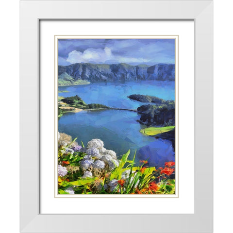 View of the Coast VI White Modern Wood Framed Art Print with Double Matting by Medeiros, Celito