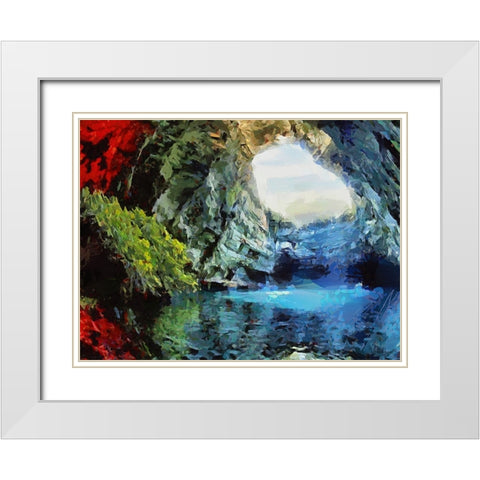 A Magical Cave White Modern Wood Framed Art Print with Double Matting by Medeiros, Celito