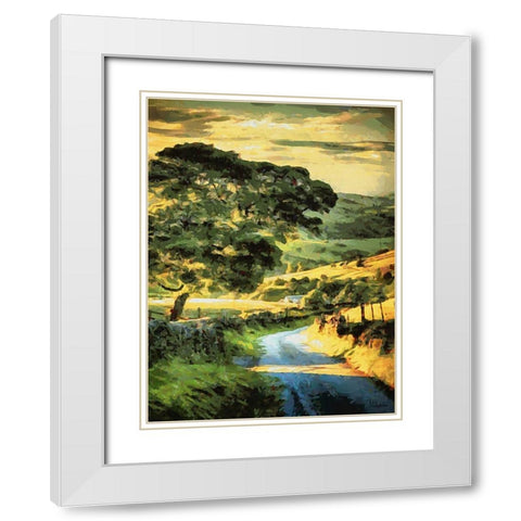 A Trip to the Countryside White Modern Wood Framed Art Print with Double Matting by Medeiros, Celito