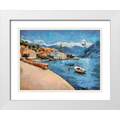 Monte Negro White Modern Wood Framed Art Print with Double Matting by Medeiros, Celito