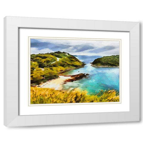 Tropical Coast VIII White Modern Wood Framed Art Print with Double Matting by Medeiros, Celito