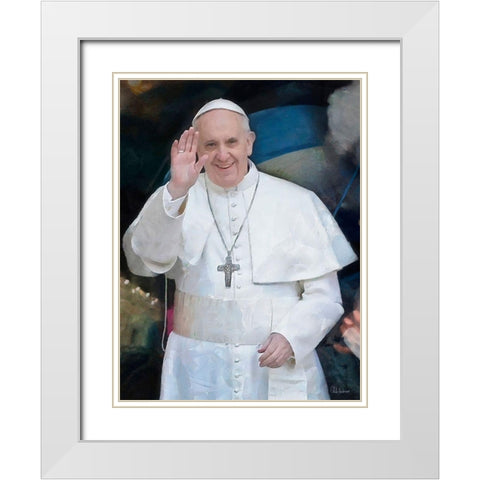 Pop Fransisco I White Modern Wood Framed Art Print with Double Matting by Medeiros, Celito