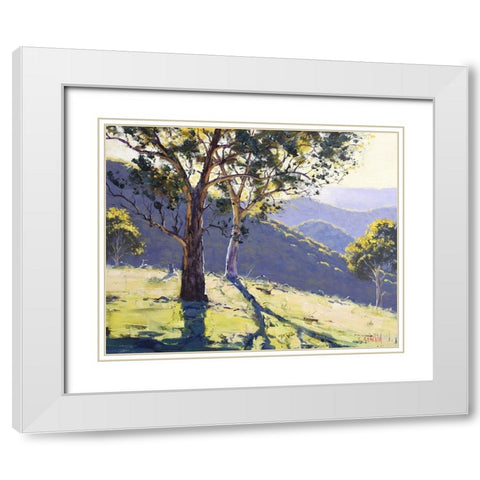Afternoon Shadows White Modern Wood Framed Art Print with Double Matting by Gercken, Graham