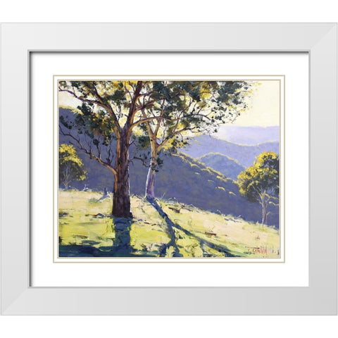 Afternoon Shadows White Modern Wood Framed Art Print with Double Matting by Gercken, Graham