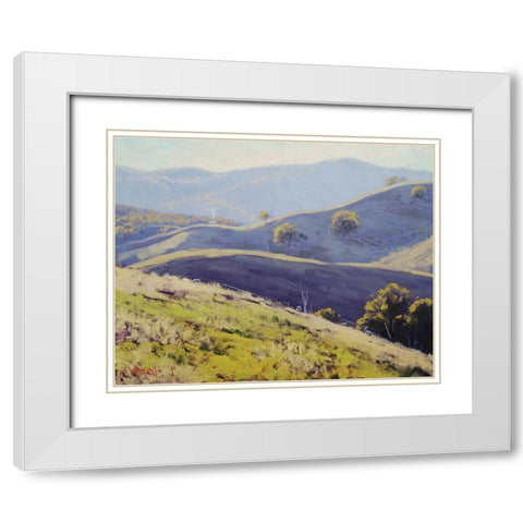 Afternoon Light Kanimba White Modern Wood Framed Art Print with Double Matting by Gercken, Graham