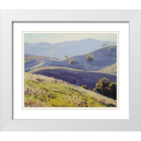 Afternoon Light Kanimba White Modern Wood Framed Art Print with Double Matting by Gercken, Graham