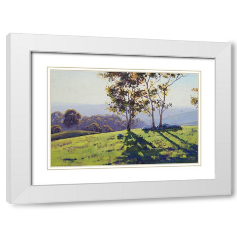 Afternoon Light Cuthill Road White Modern Wood Framed Art Print with Double Matting by Gercken, Graham