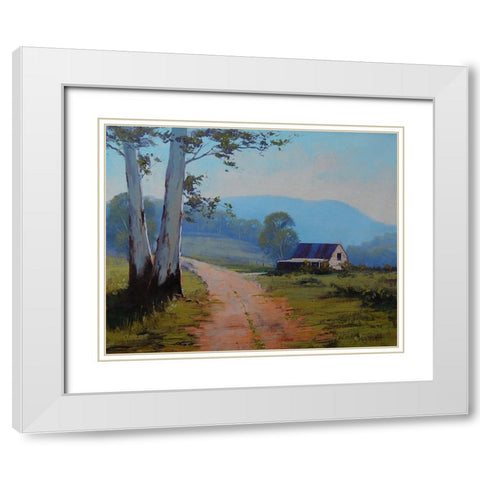 Australian Scene White Modern Wood Framed Art Print with Double Matting by Gercken, Graham