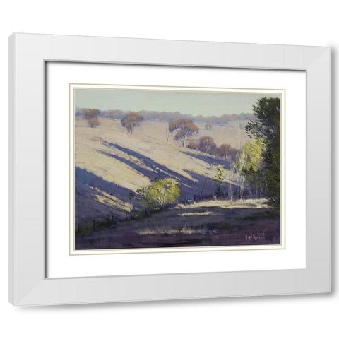Australian Summer White Modern Wood Framed Art Print with Double Matting by Gercken, Graham