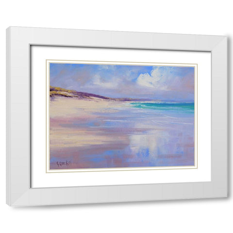 Cloud Reflections White Modern Wood Framed Art Print with Double Matting by Gercken, Graham