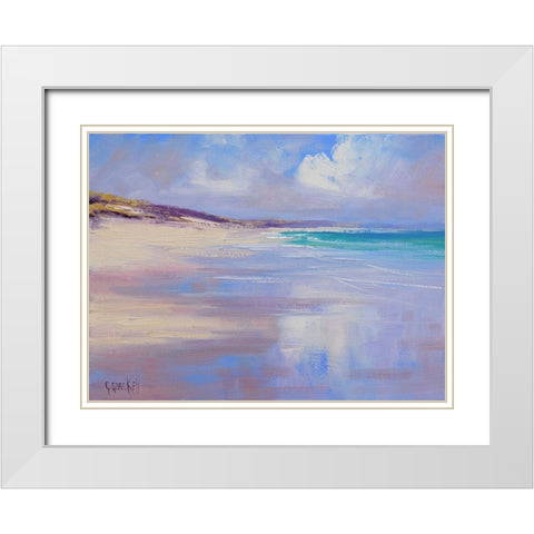 Cloud Reflections White Modern Wood Framed Art Print with Double Matting by Gercken, Graham