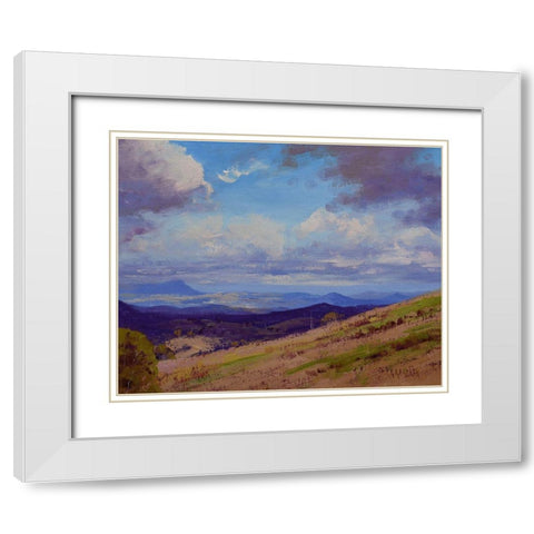 Cloud Shadows Kanimba Vallex White Modern Wood Framed Art Print with Double Matting by Gercken, Graham