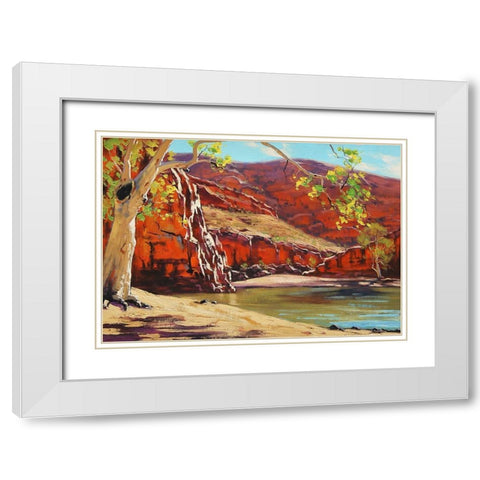 Red Rocks White Modern Wood Framed Art Print with Double Matting by Gercken, Graham
