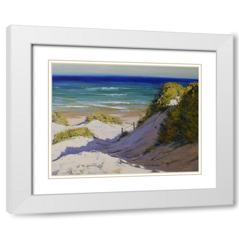 Dune Shadows White Modern Wood Framed Art Print with Double Matting by Gercken, Graham