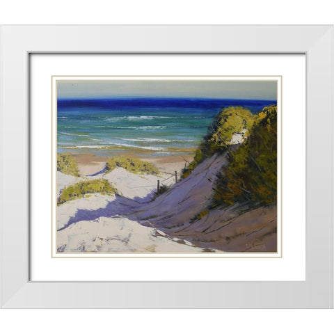 Dune Shadows White Modern Wood Framed Art Print with Double Matting by Gercken, Graham