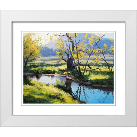 Fish River Winter White Modern Wood Framed Art Print with Double Matting by Gercken, Graham