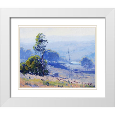 Early Light Nerar Mudgee White Modern Wood Framed Art Print with Double Matting by Gercken, Graham