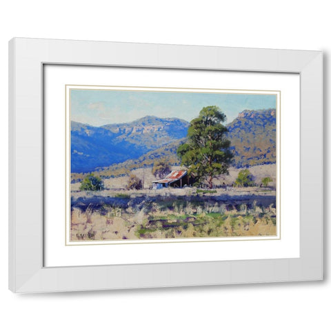 Hartley Shed Australia White Modern Wood Framed Art Print with Double Matting by Gercken, Graham