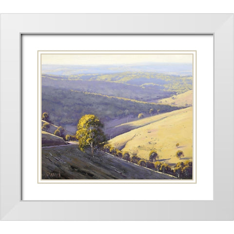 Summer Light White Modern Wood Framed Art Print with Double Matting by Gercken, Graham