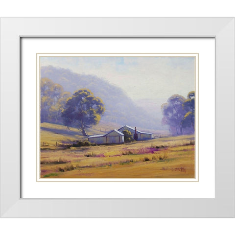 Lithgow Valley White Modern Wood Framed Art Print with Double Matting by Gercken, Graham