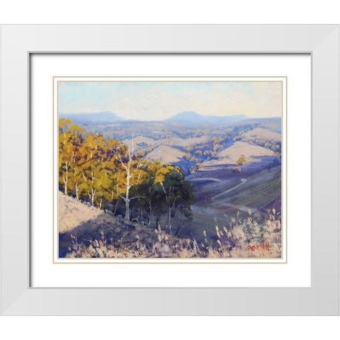 Last Light Kanimba White Modern Wood Framed Art Print with Double Matting by Gercken, Graham