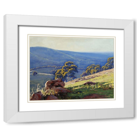 Landscape Oil Painting White Modern Wood Framed Art Print with Double Matting by Gercken, Graham