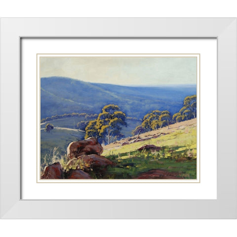 Landscape Oil Painting White Modern Wood Framed Art Print with Double Matting by Gercken, Graham