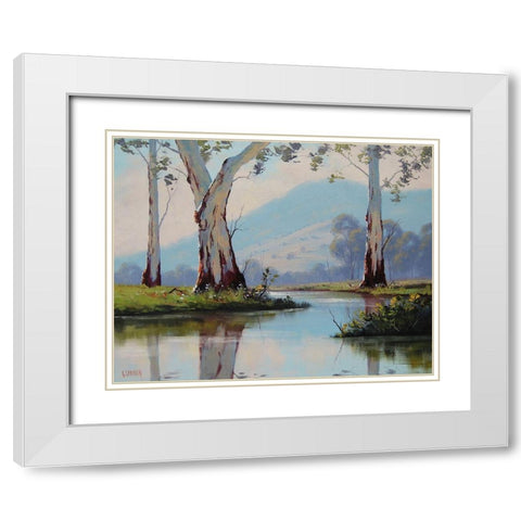 Majestic Gums White Modern Wood Framed Art Print with Double Matting by Gercken, Graham