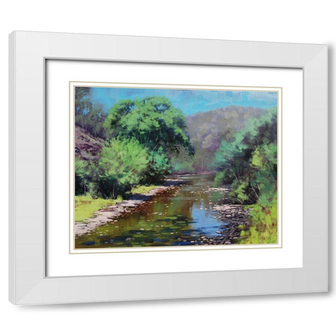 Summer Willows White Modern Wood Framed Art Print with Double Matting by Gercken, Graham