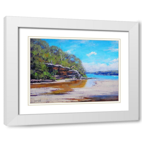 Sydney Harbour White Modern Wood Framed Art Print with Double Matting by Gercken, Graham