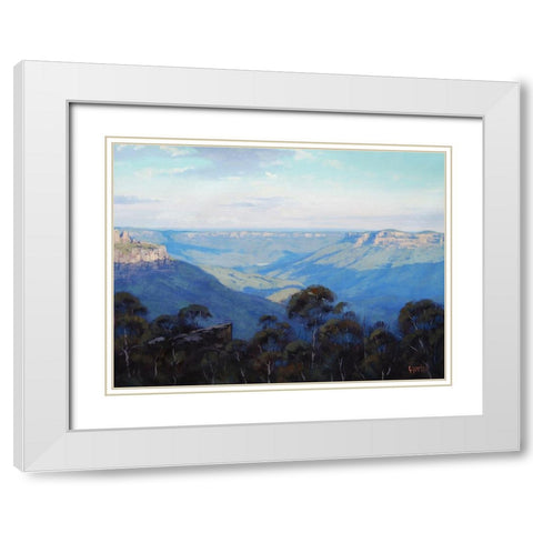 The Jamison Valley White Modern Wood Framed Art Print with Double Matting by Gercken, Graham