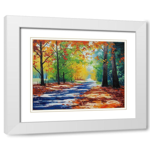 Road Through Mt. Wilson White Modern Wood Framed Art Print with Double Matting by Gercken, Graham